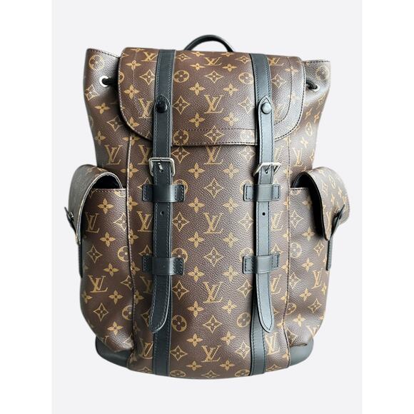 Louis Vuitton Brown Macassar Monogram Christopher Backpack - Picture 1 of 6